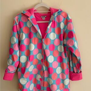 Hartstrings Vibrant Polka Dot Hooded Jacket